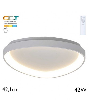 LED ceiling light, 42,1cm 42W metal and acrylic CCT 2700K/4000K/5000K DIMMABLE with remote control