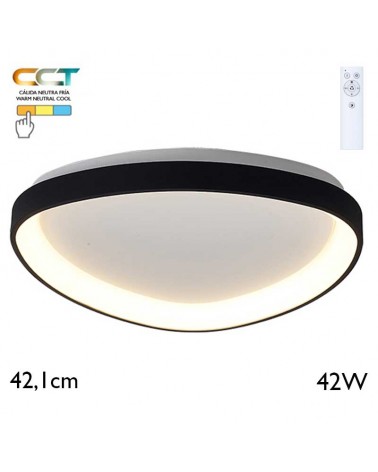 LED ceiling light, 42,1cm 42W metal and acrylic CCT 2700K/4000K/5000K DIMMABLE with remote control