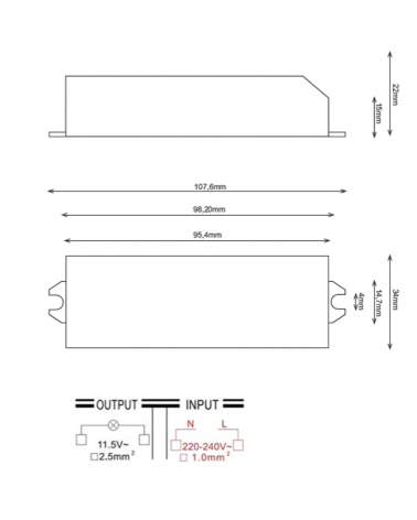 Transformador regulable 35-105W