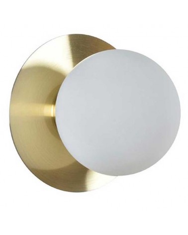 Wall light G9 brass finish metal circular 18cm