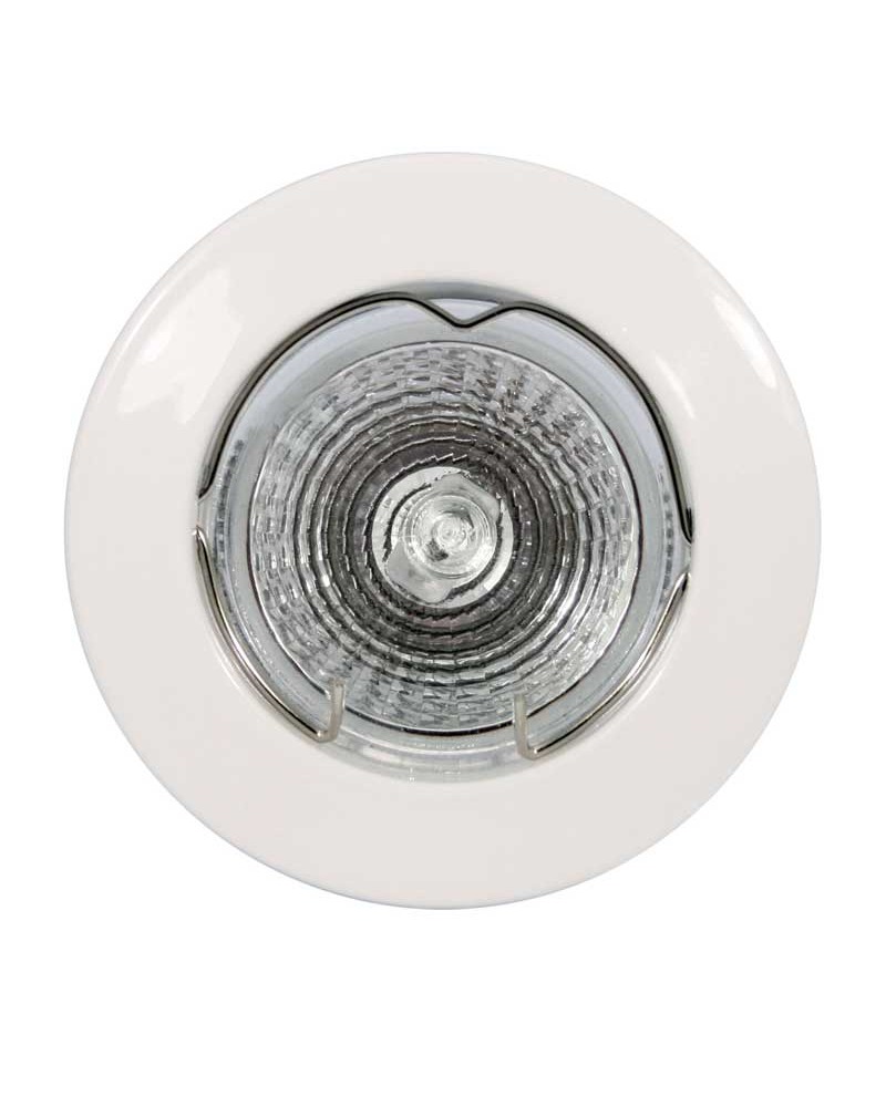 Recessed round ring 7.8cm in white finish zamak GX5.3