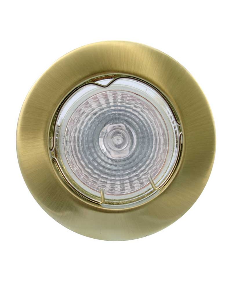 Recessed round ring 7.8cm in gold finish zamak GX5.3