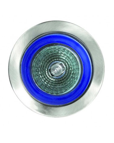 Recessed round ring 8cm in silver finish zamak GX5.3