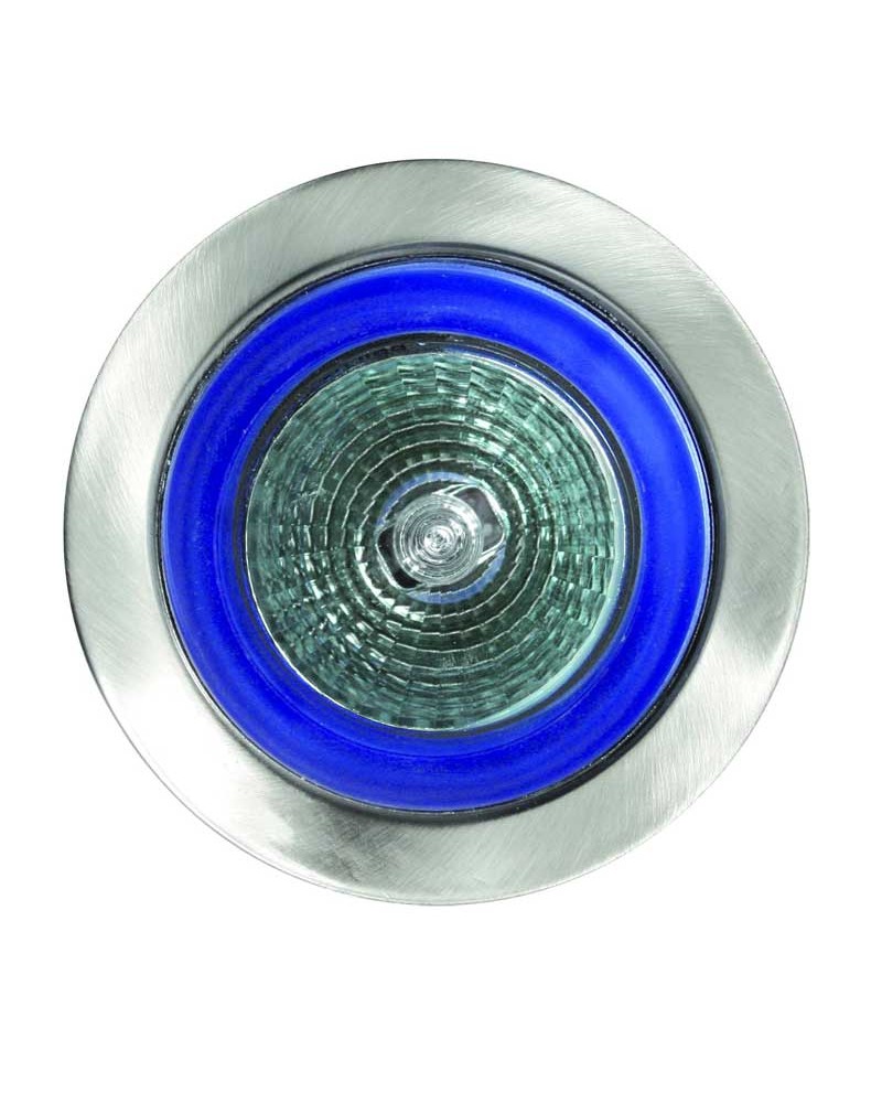 Recessed round ring 8cm in silver finish zamak GX5.3