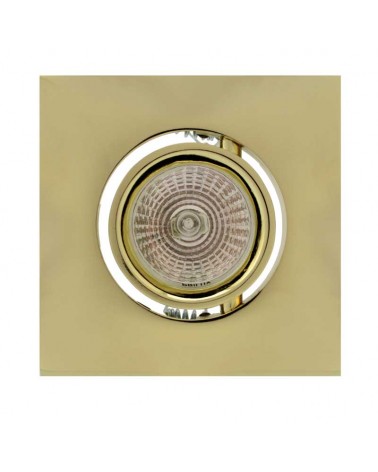 Recessed square ring 10.5cm tilting aluminum gold finish GX5.3