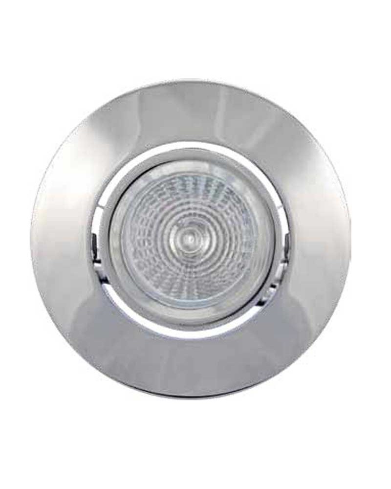 Recessed round ring 10.2cm tilting zamak matte nickel finish GX5.3