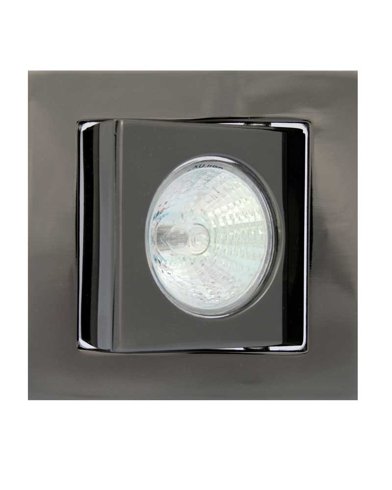 Square recessed ring 10cm tilting aluminum graphite finish GX5.3