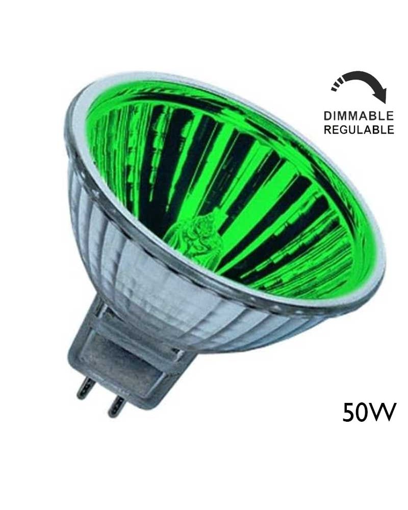 Dichroic halogen Green 50W Dimmable GU5.3 50mm 12V