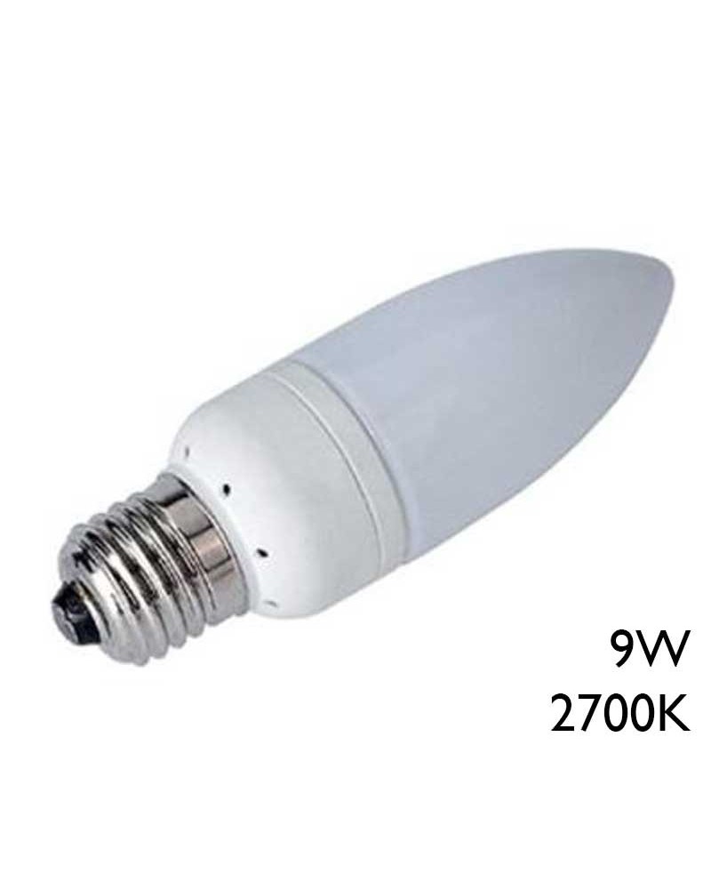 Bombilla de ahorro de vela de 9W ECSAVER E27 Luz cálida 2700K