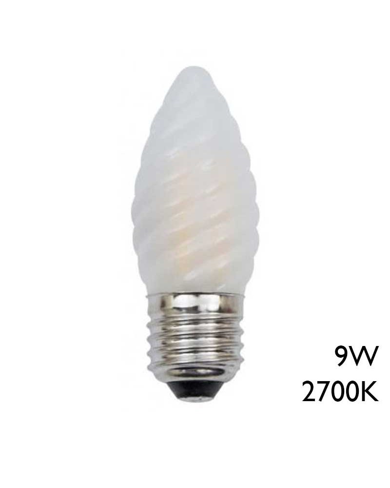 Bombilla de ahorro vela gigante 9W E27 Luz cálida 2700K