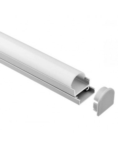 2m aluminum profile for floor or ceiling with round PC diffuser
