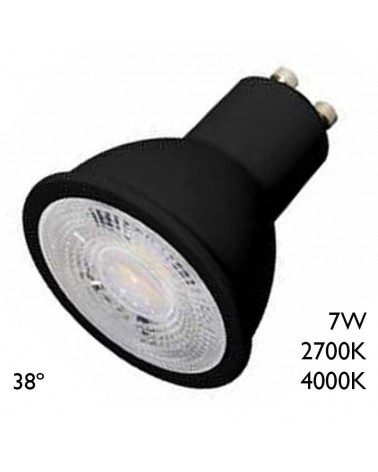 Dicroica negra LED 7W 38º 580Lm