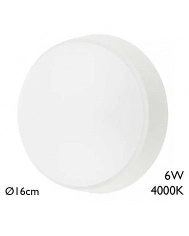 Round outdoor wall light 16cm diameter LED 6W 4000K IP54