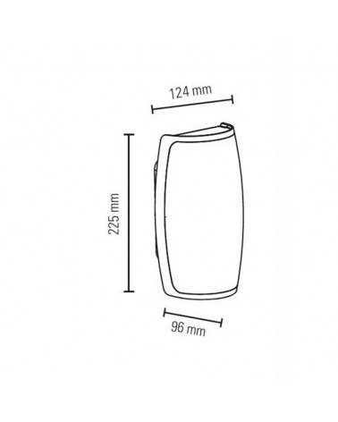 Aplique pared de exterior 22,5cm de alto LED 12W 4000K IP54