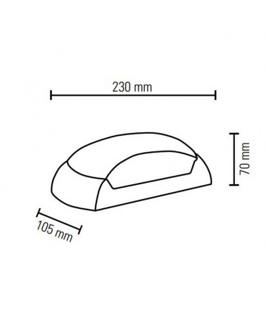 Aplique pared de exterior 24,5cm LED 12W 4000K IP65