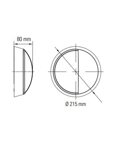 Aplique pared de exterior blanco redondo 21,5cm de diámetro LED 14W CCT 3000K/4000K/6000K IP65