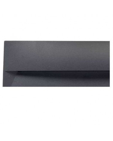 Aplique pared de exterior rectangular LED 27cm de aluminio acabado negro 10W 4000K IP65