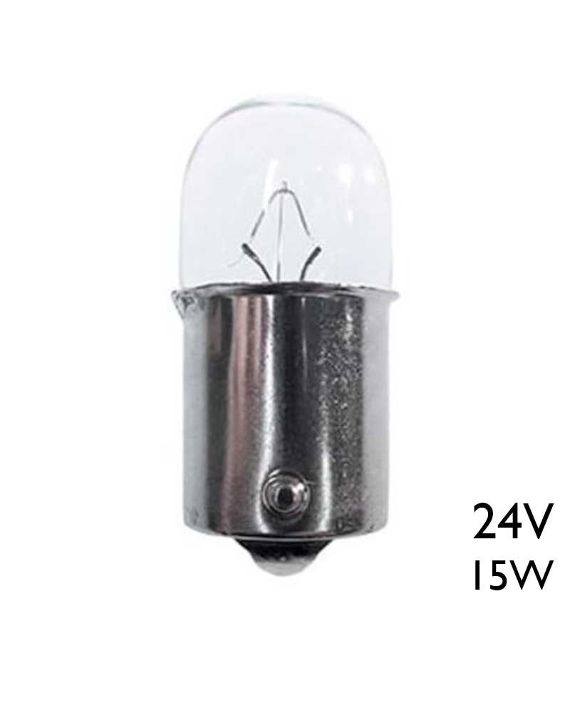 Bombilla esférica mini 26x45mm 15W 24V BA15S