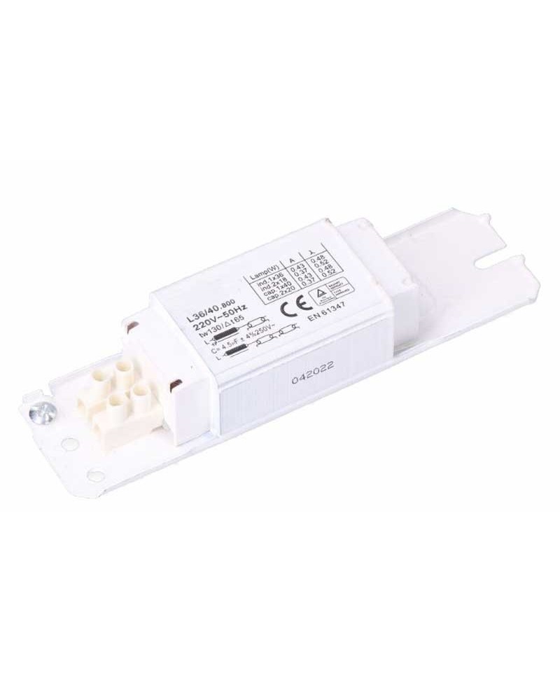 Reactancia balasto para tubo fluorescente 40W 220V