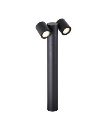 Outdoor beacon 55cm black finished aluminum 2xGU10 IP54