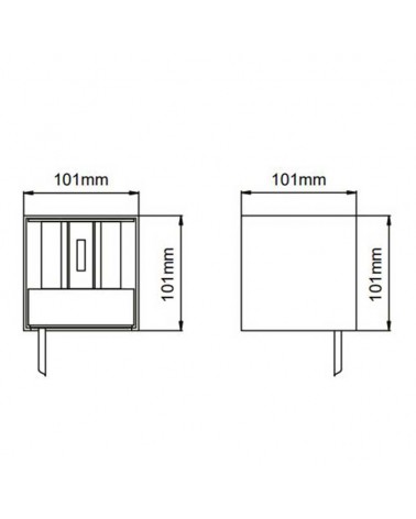 Aplique pared de exterior negro 10,1cm de aluminio luz superior e inferior LED 6W 3000K