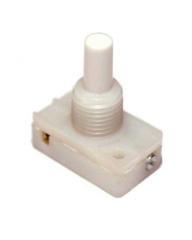 White single-pole pushbutton switch