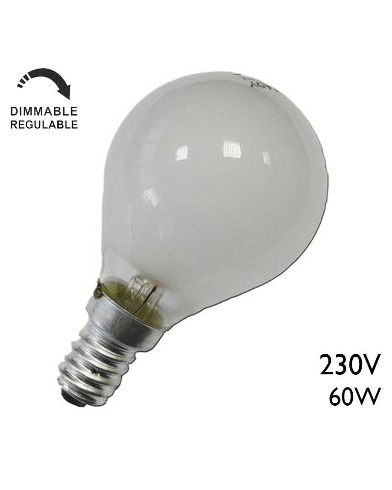 Opal spherical bulb 60W 230V E14