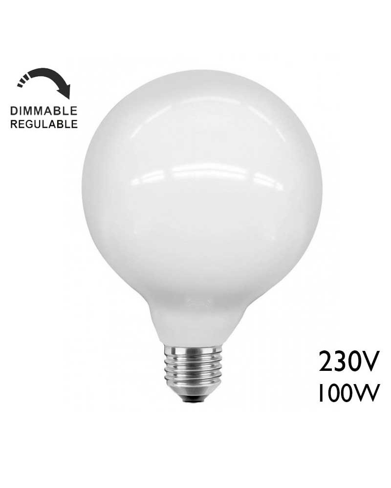 Globe bulb 100mm incandescent opal 100W E27 230V