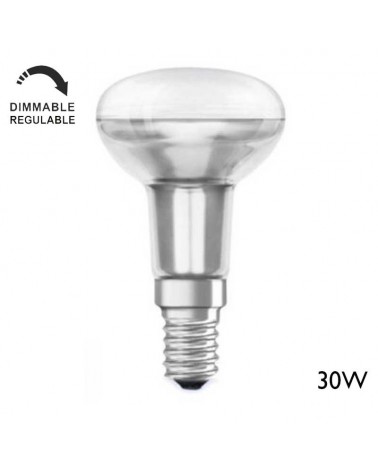 Bombilla reflectora R39 incandescente mate 30W E14 39mm