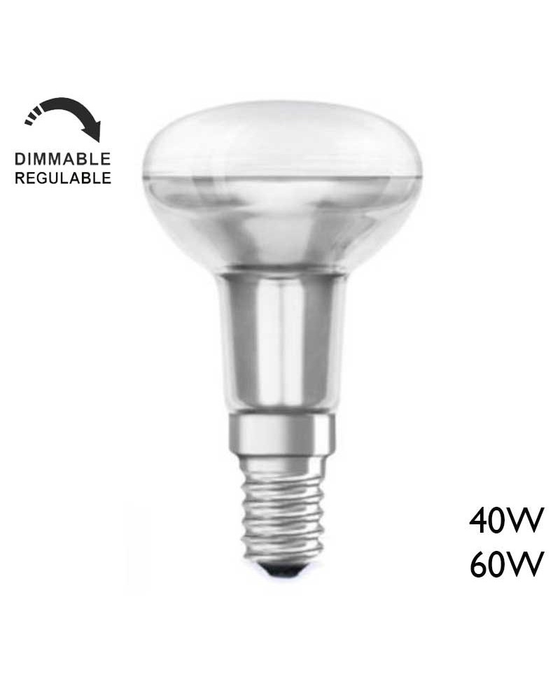 Matte incandescent R50 reflector bulb E14 50mm