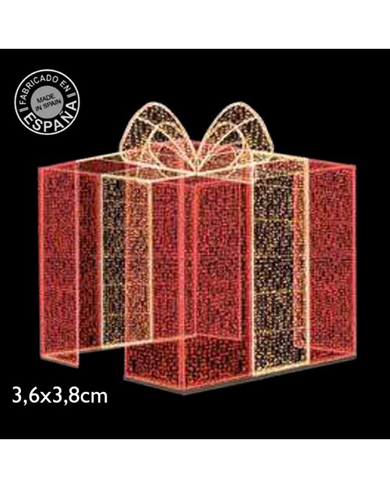 Passable 3D flashing LED gift box 3.60x3.80 meters low voltage 24V for outdoor