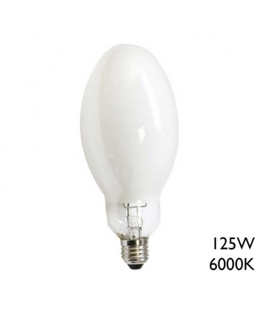 Lámpara bombilla de luz mezcla mercurio HLF 125W E27 6000K