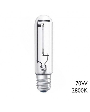 Lámpara bombilla halogenuro metálico HLI Tubular 70W E27 2800K