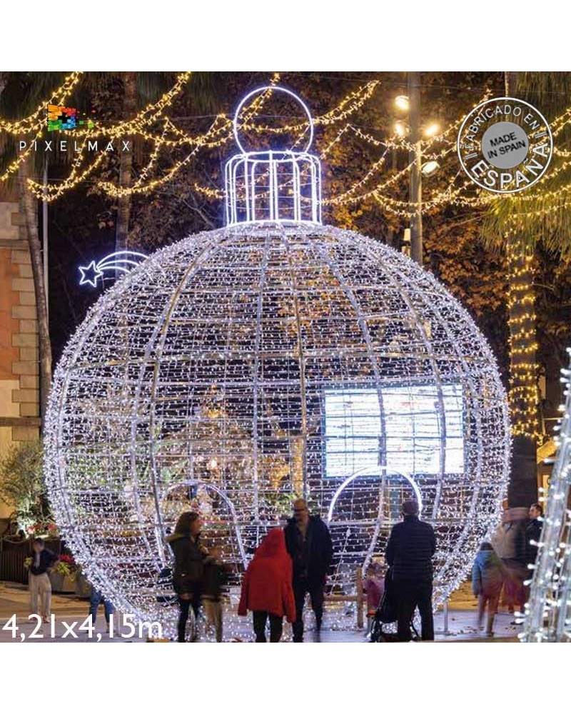 Giant walkable RGB LED ball 4.21x4.15 meters STRING PIXELMAX low voltage 12V/24V 690W for outdoor