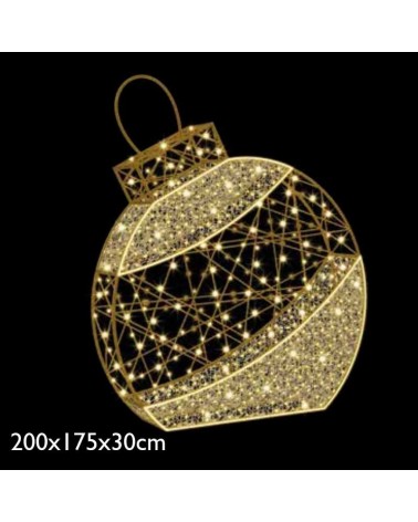 Christmas Figure Christmas Ball Warm Light 2 Meters High with PVC Net Suitable for Outdoors 24V