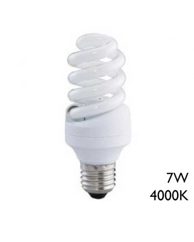 Micro spiral bulb 7W E27 warm light 4000K