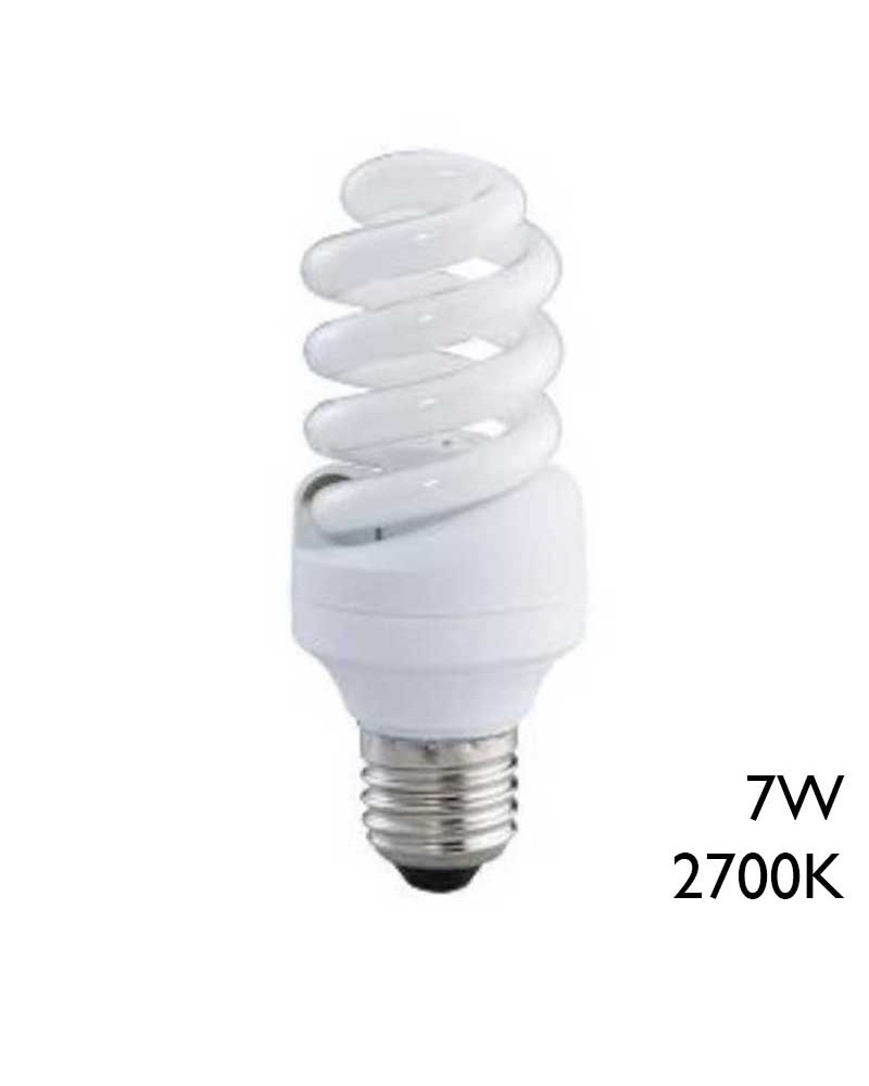 Micro spiral bulb 7W E27 warm light 2700K