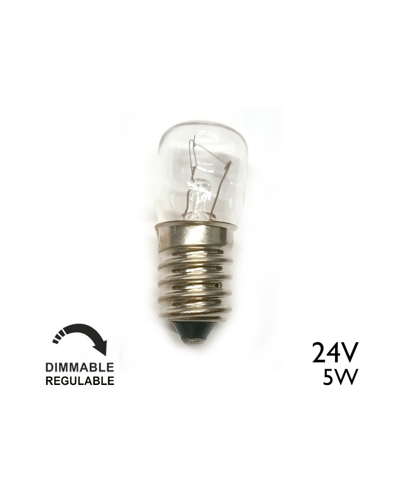 Lámpara tubular 24V 5W E14