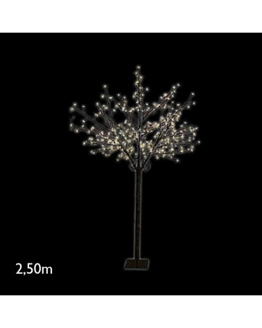 Árbol de Invierno LED de 2,50 metros con 600 leds de luz cálida o luz blanca IP44 baja tensión 24V