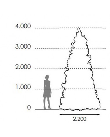 Árbol pino de Navidad gigante verde de 4 metros, apto para uso exterior e interior