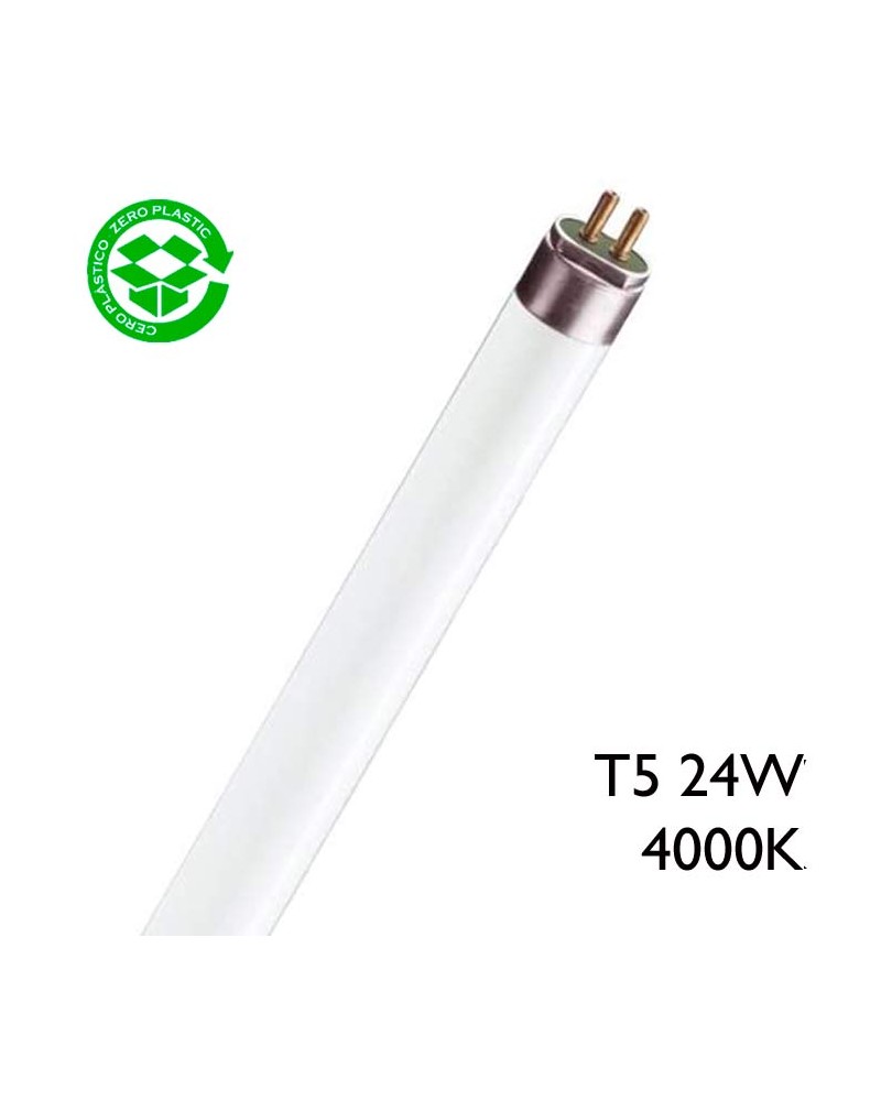 Triphosphor fluorescent tube 24W T5 54.9cm 4000K F24T5/865 Cool white light