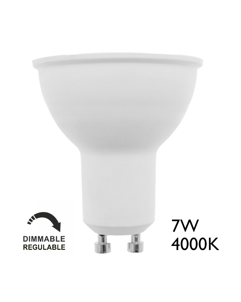 Dicroica LED GU10 Regulable 7W 100º