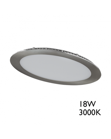 5cm 18W LED empotrable marco gris