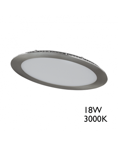 LED Downlight 22.5cm 18W recessed grey frame