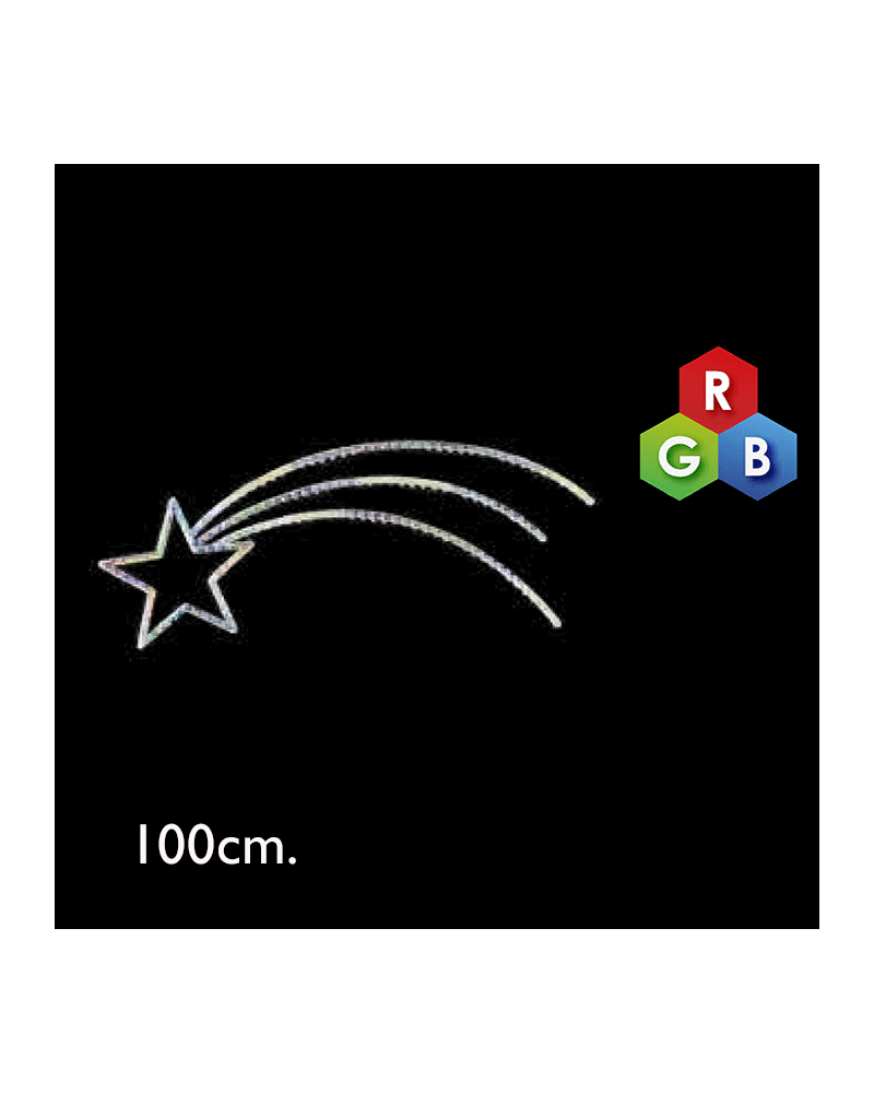 Estrella de oriente 1 metro multicolor cometa LED IP65 230V 63W