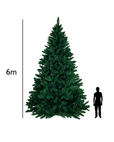 Árbol pino de Navidad gigante verde de 6 metros de alto y 3 metros de diámetro apto para uso exterior e interior