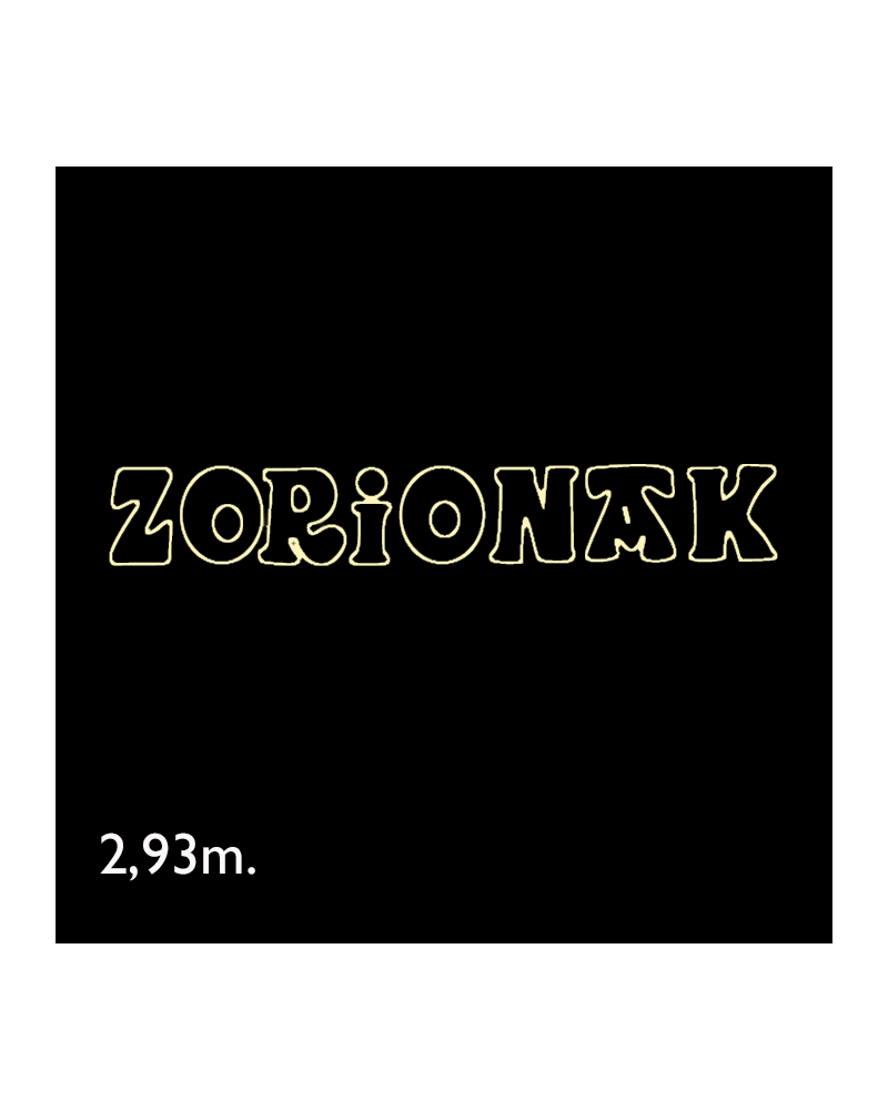 Zorionak sign of 2.93 meters LEDs IP65 47.5W