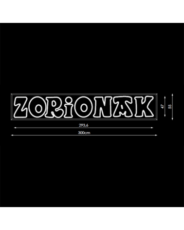 Zorionak sign of 2.93 meters LEDs IP65 47.5W