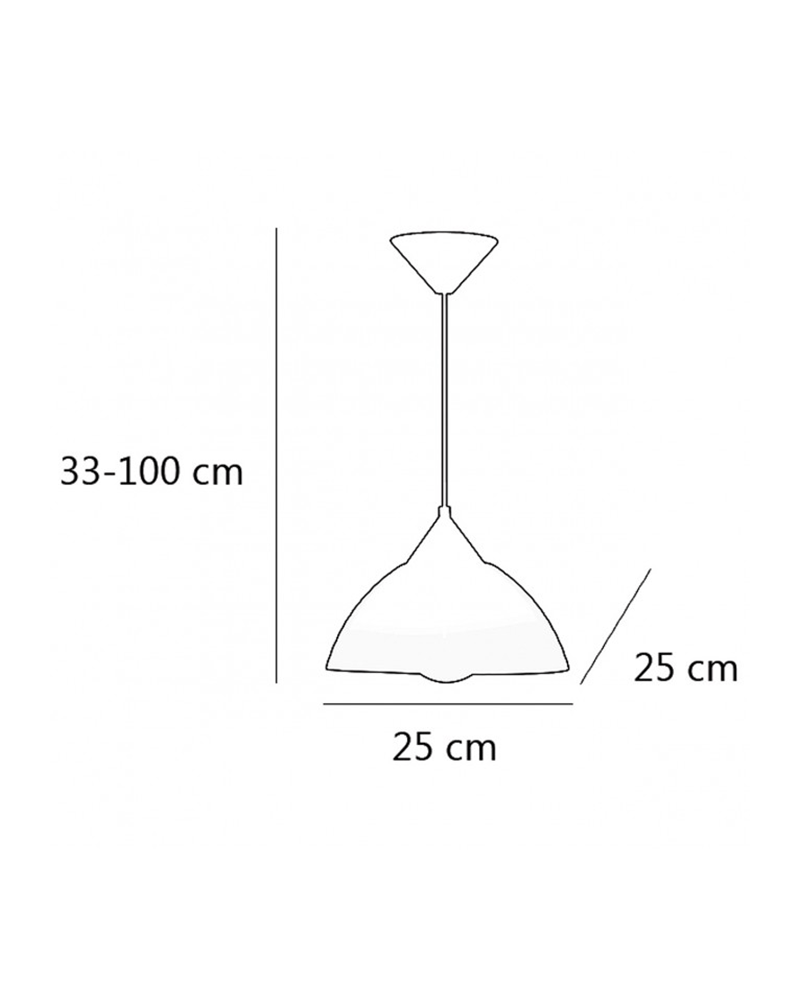 Lámpara de techo con pantalla blanca soporte gris 43cm estilo campana  industrial E27