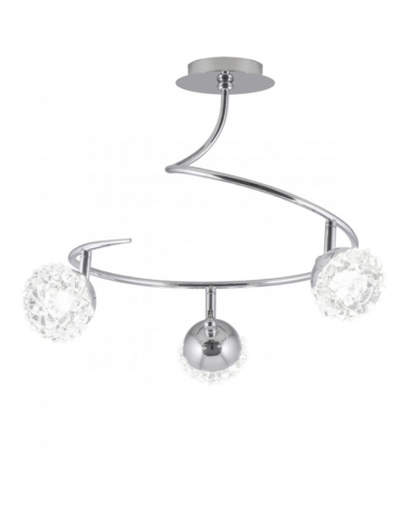 50cm Ceiling Fixture with 3 Transparent Acrylic Rock-shaped LED Lights, 118W 1710LM 4000K